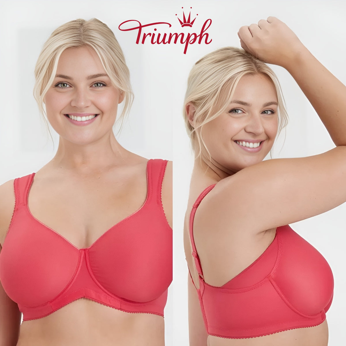 Triumph - (3 db) Egyszerű push-up melltartó teli kupával