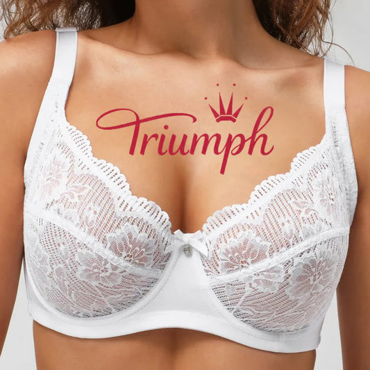💖Triumph® 3 kiszerelésű ✨2025 új csipkés melltartó huzal nélkül, nagy méret [75A-110H]