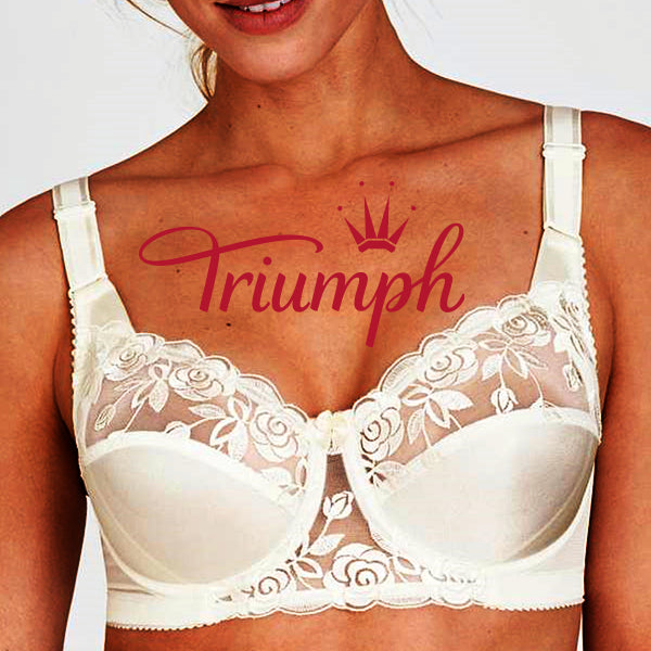 Triumph®👑3 kísértés✨✨70% sleva💝Kényelmes molett csipke melltartó virágos hímzéssel[65A-120H]