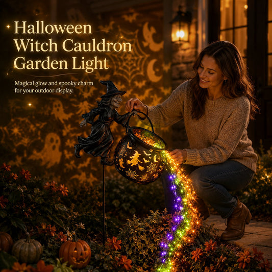 🔥Utolsó nap 49% kedvezmény🎃a Halloween Witch Cauldron Garden Light-ra