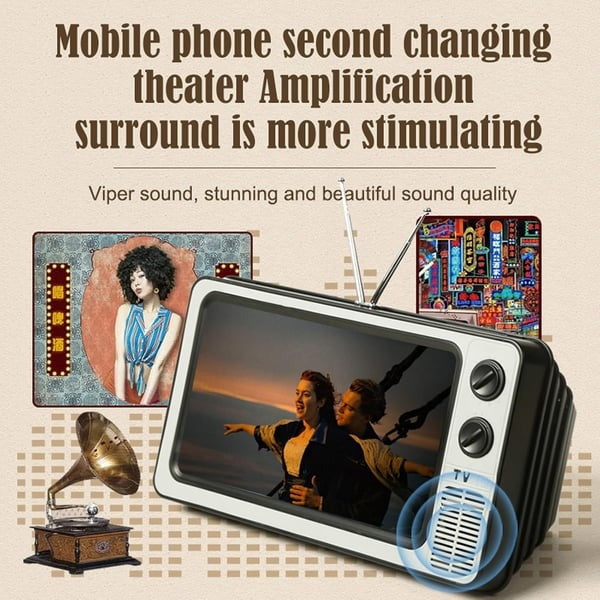 📺Mobiltelefon Nagyító - Retro 3D HD TV Erősítő
