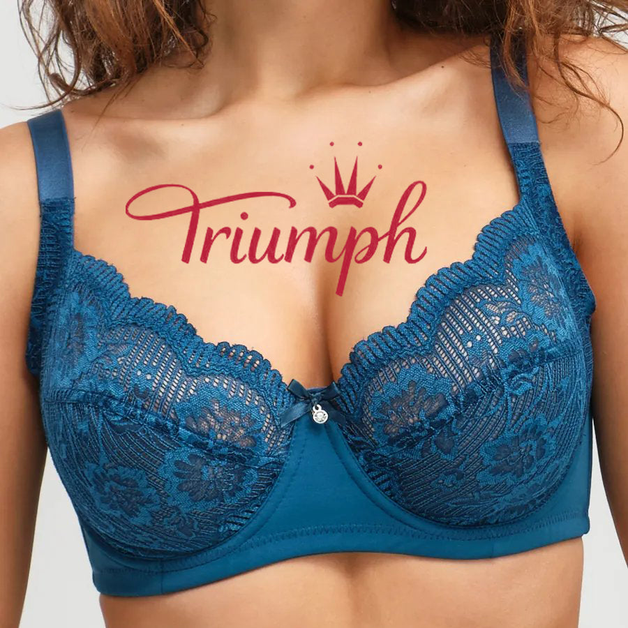💖Triumph® 3 kiszerelésű ✨2025 új csipkés melltartó huzal nélkül, nagy méret [75A-110H]
