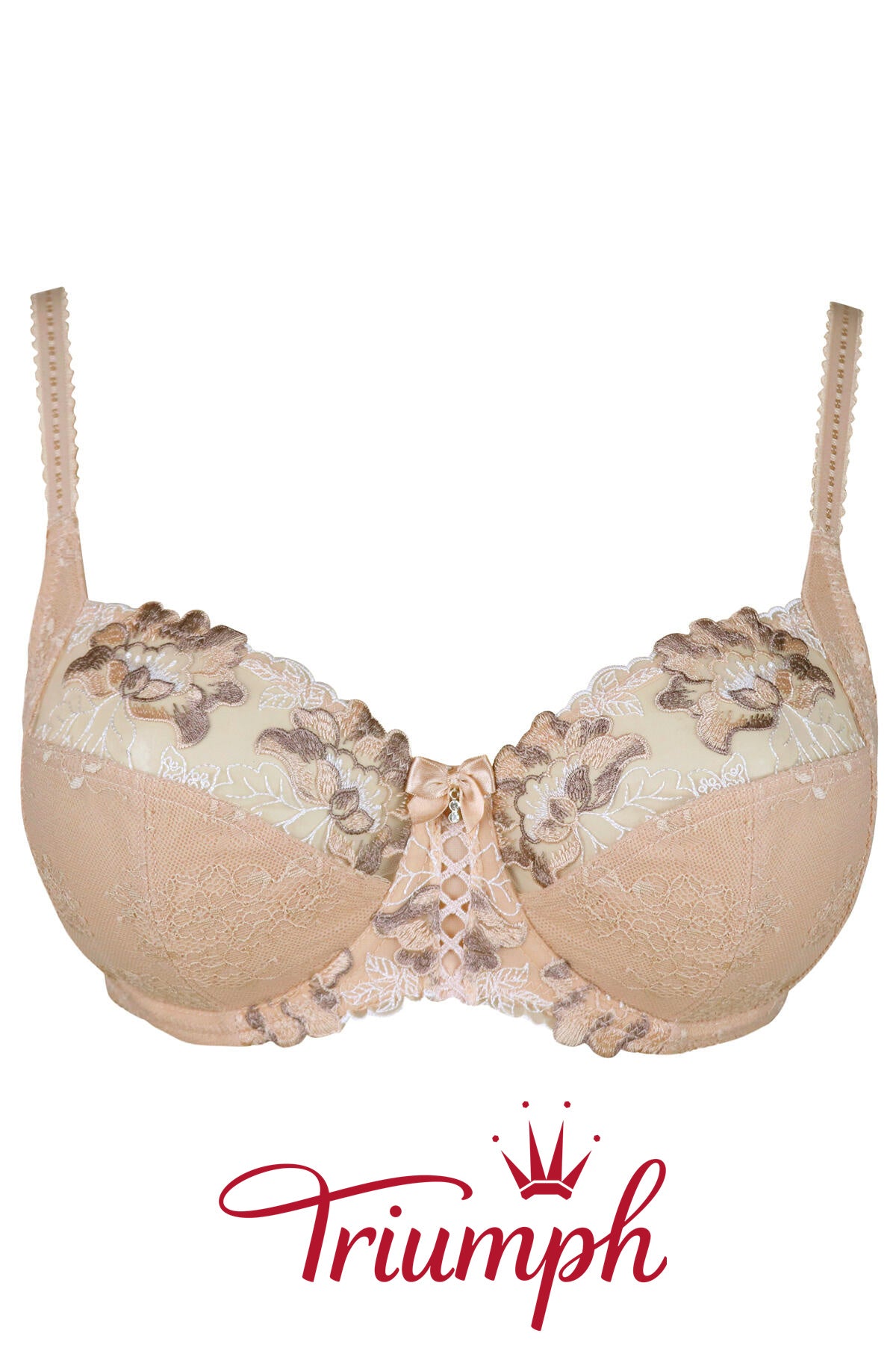 Triumph-3 darab💝Sofia hímzett csipkemelltartó oldaltámogatással