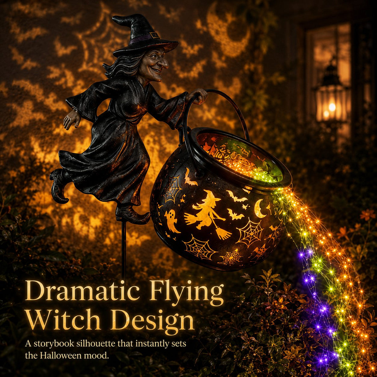 🔥Utolsó nap 49% kedvezmény🎃a Halloween Witch Cauldron Garden Light-ra