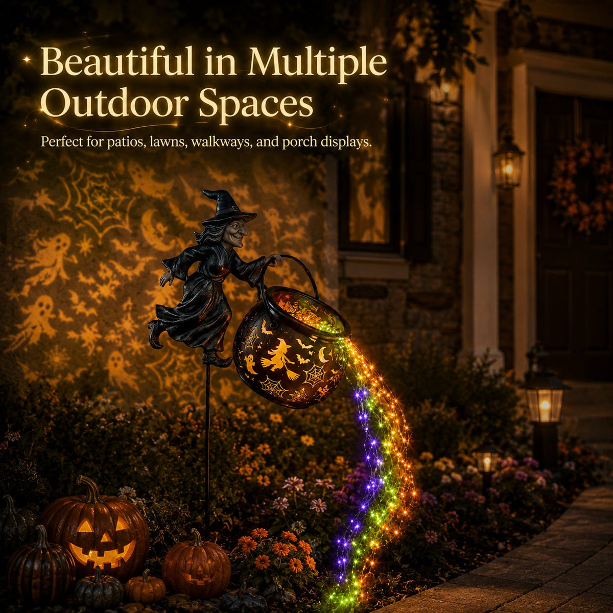 🔥Utolsó nap 49% kedvezmény🎃a Halloween Witch Cauldron Garden Light-ra